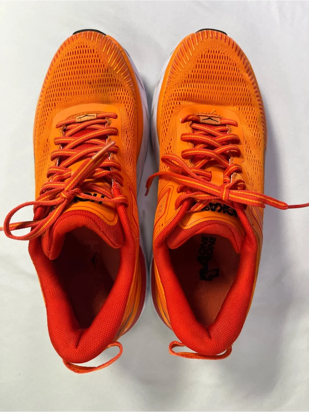 Hoka One One Bondi 7 Mens Running Shoes Persimmon Orange - 9.5